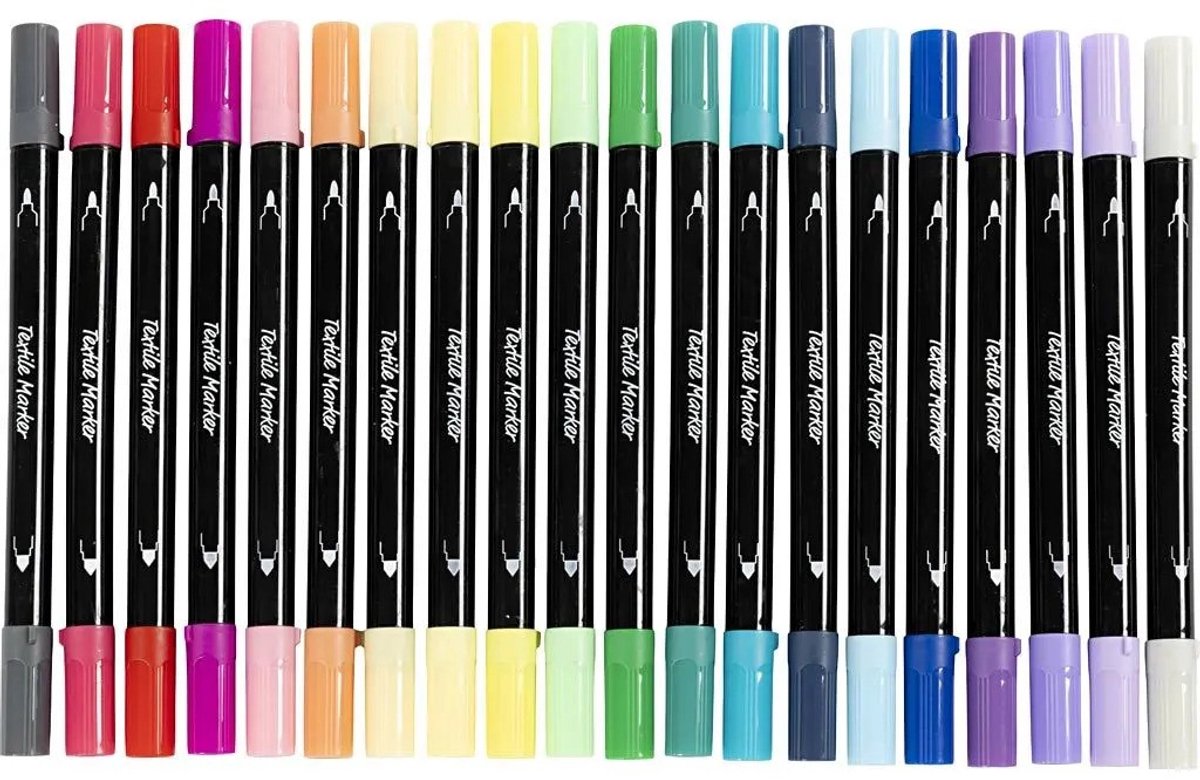 Creativ Company Textile Pens - Extra Colors 20pcs.