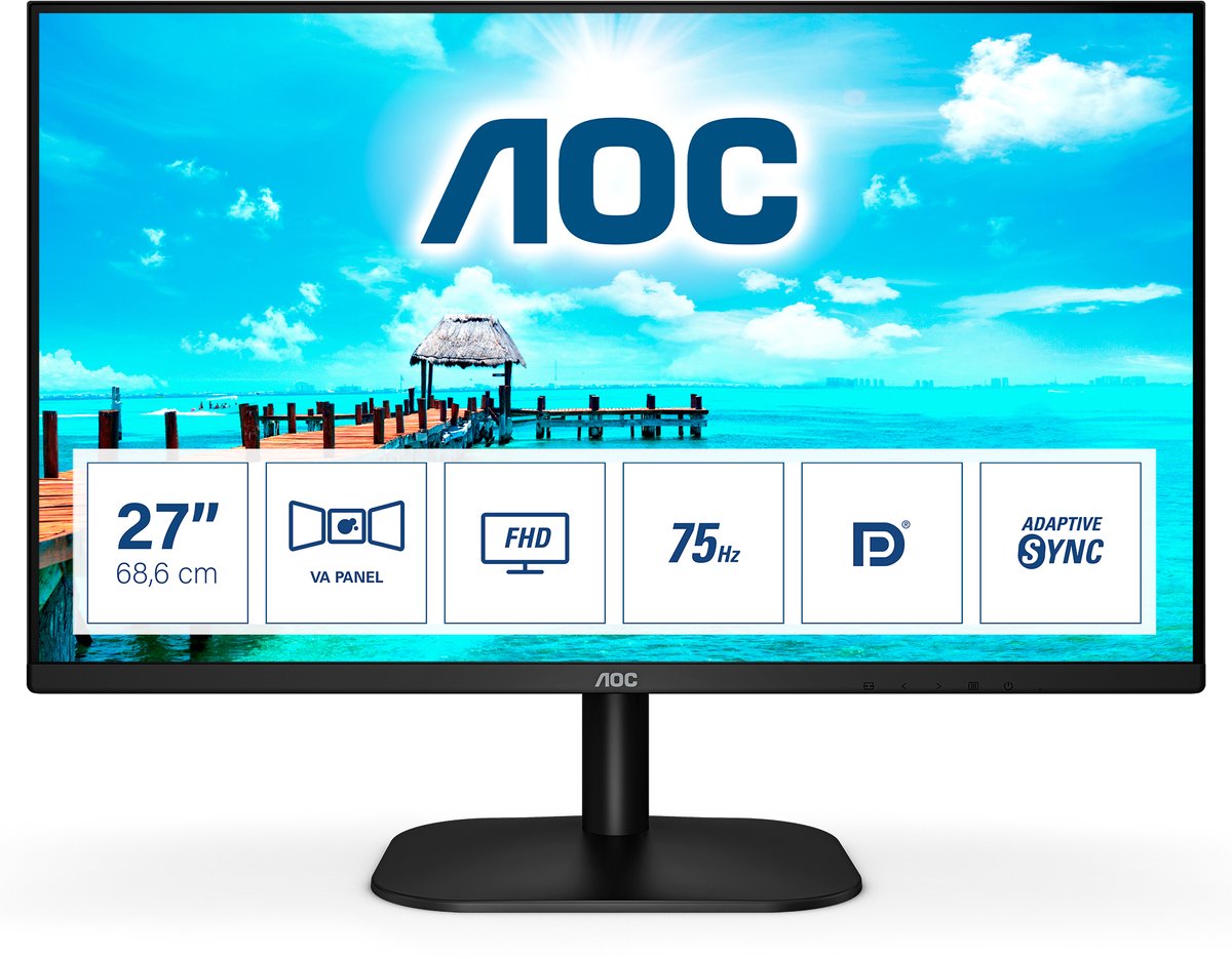 27" AOC 27B2QAM - 1920x1080 - 75Hz - MVA