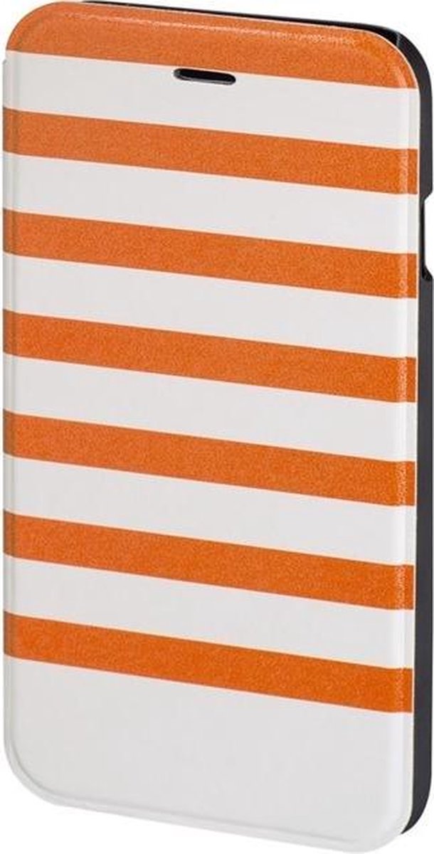 Hama "Stripes" Booklet Case for Apple iPhone 6/6s orange/white