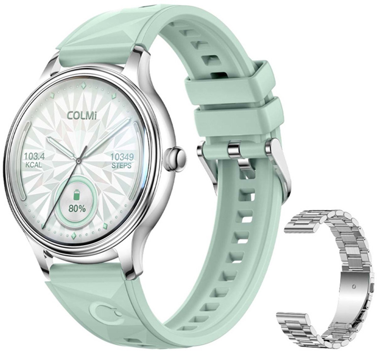Colmi L28 Smart Watch - Green Silver