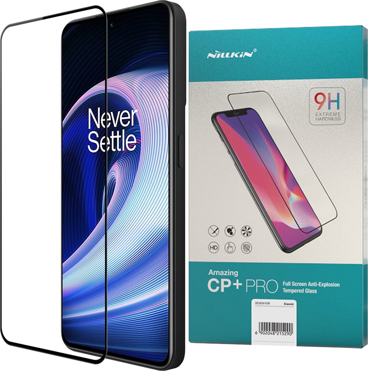 Nillkin CP+PRO Ultra-Thin Tempered Glass Full Screen Protector with 0.2mm Bezel 9H OnePlus Ace Black