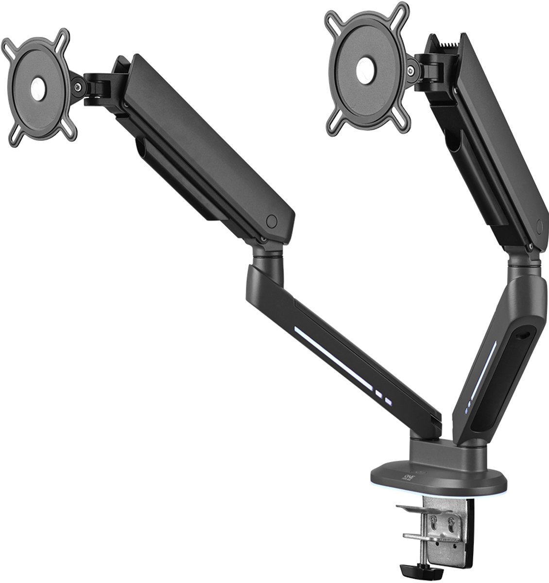 ONEFORALL Experience Gaming Monitor Arm - Dual - RGB - Black