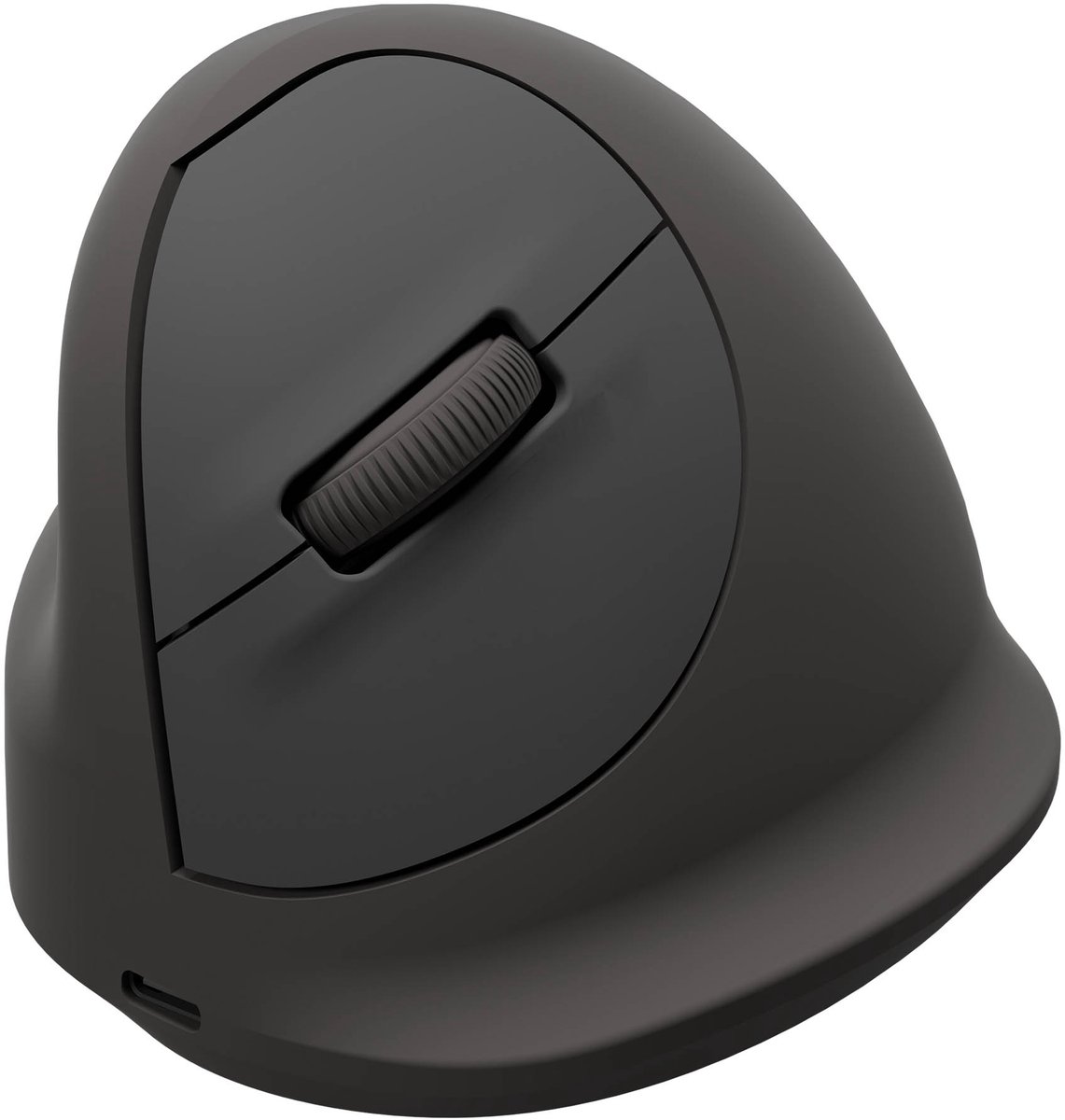 Fellowes Ergonomic Mouse Medium Left - Mus - Optisk - 5 knapper - Sort
