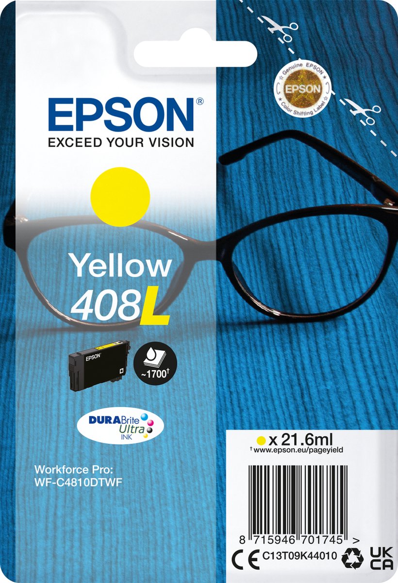 Epson 408L - yellow - original - ink cartridge