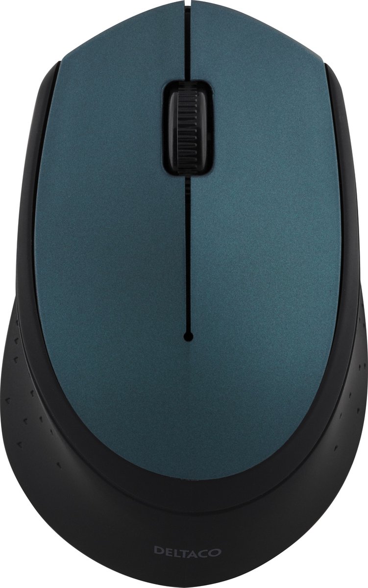 Deltaco MS-461 - Mouse optical 2 buttons wireless USB Black/Grey - Mus - Optisk - 2 knapper - Sort