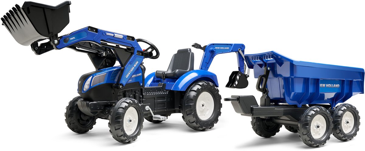 Falk Rendegraver inkl. vogn med tiplad New Holland