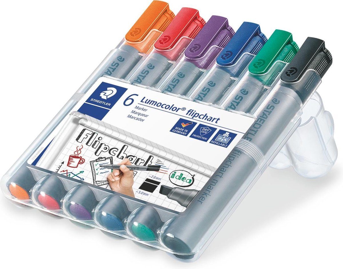Staedtler Lumocolor Flip C-Marker 2-5mm 6 ass./boks