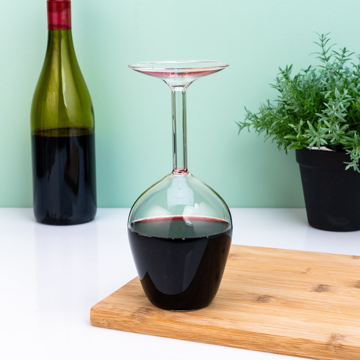 Novelty Upside Down Wineglass