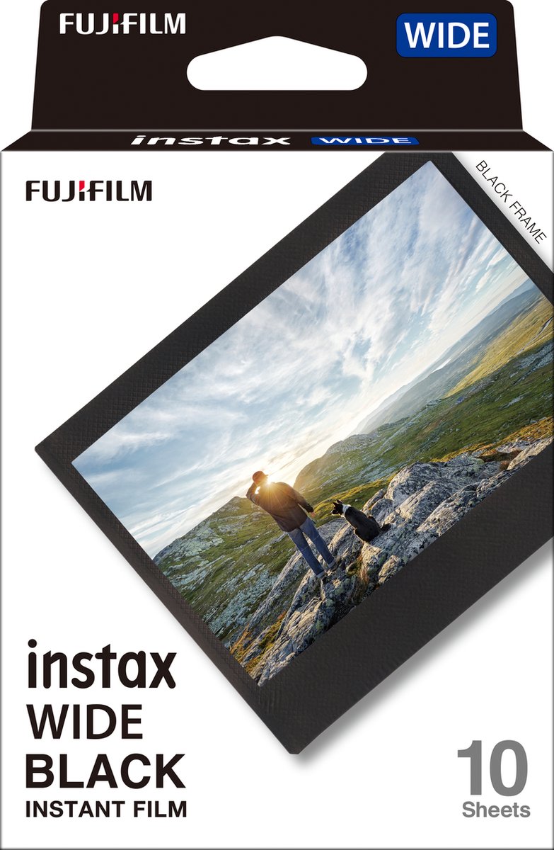 Fujifilm INSTAX Wide film - 10 stykker - Sort ramme