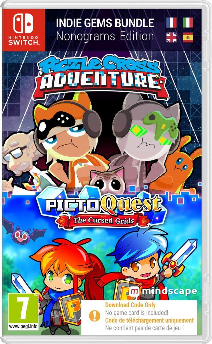 Piczle Cross Adventure & PictoQuest: The Cursed Grids (Code in a Box) - Nintendo Switch - Eventyr