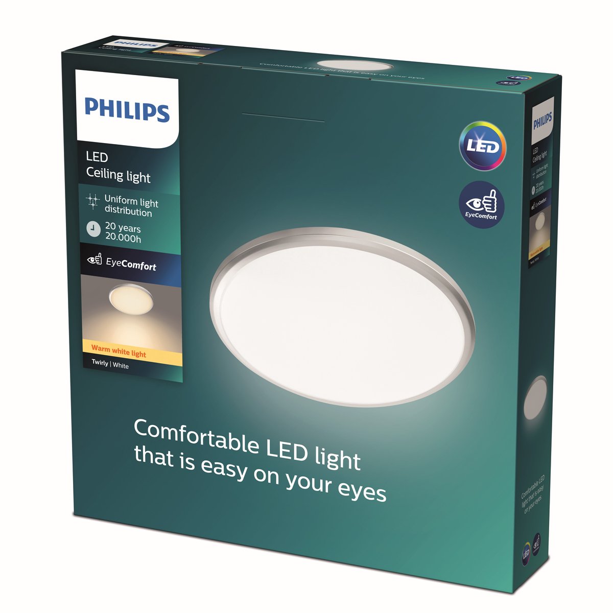 Philips Twirly loftlampe Ø127 mm LED 12W 2700K, grå