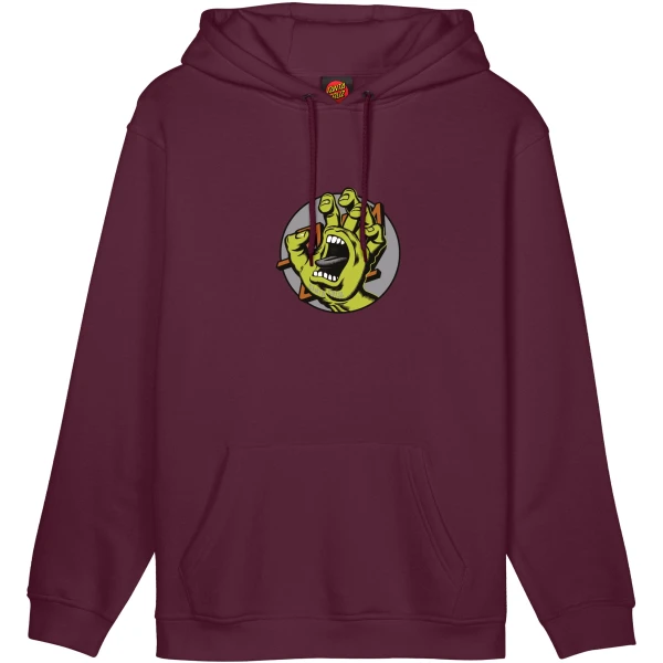 Hoodie Santa Cruz Hand Dot (S - Dark Cherry)