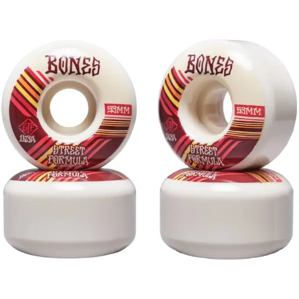 Ruedas Skate Bones STF V4 Wide 4 Piezas (53mm - Retros 103a)