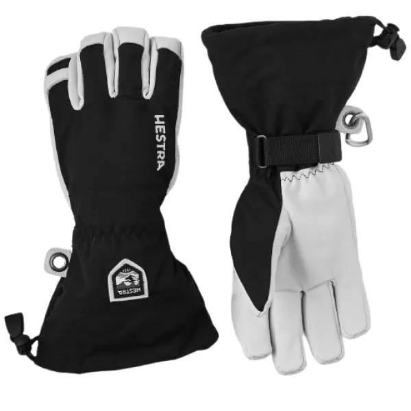 Guantes Hestra Army Leather Heli Ski Esquí (11 - Negro)