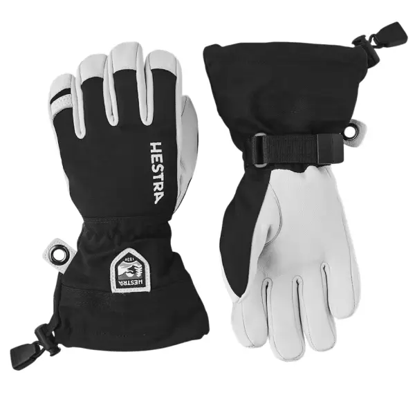 Handskar Hestra Army Leather Heli Ski Jr (5 - Svart)