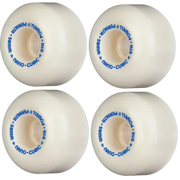 Skeittilaudan Renkaat Powell Peralta Nano-Cubic 97A (58mm - Valkoinen)