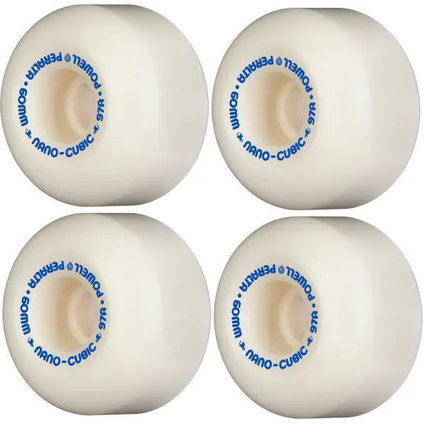 Skeittilaudan Renkaat Powell Peralta Nano-Cubic 97A (60mm - Valkoinen)
