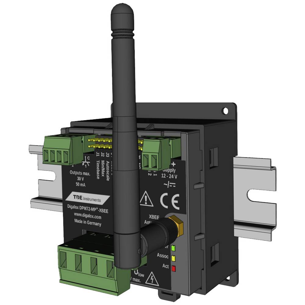TDE Instruments DPM72-MPPA-XBEE-DIN Strumento di misura analogico da guida DIN