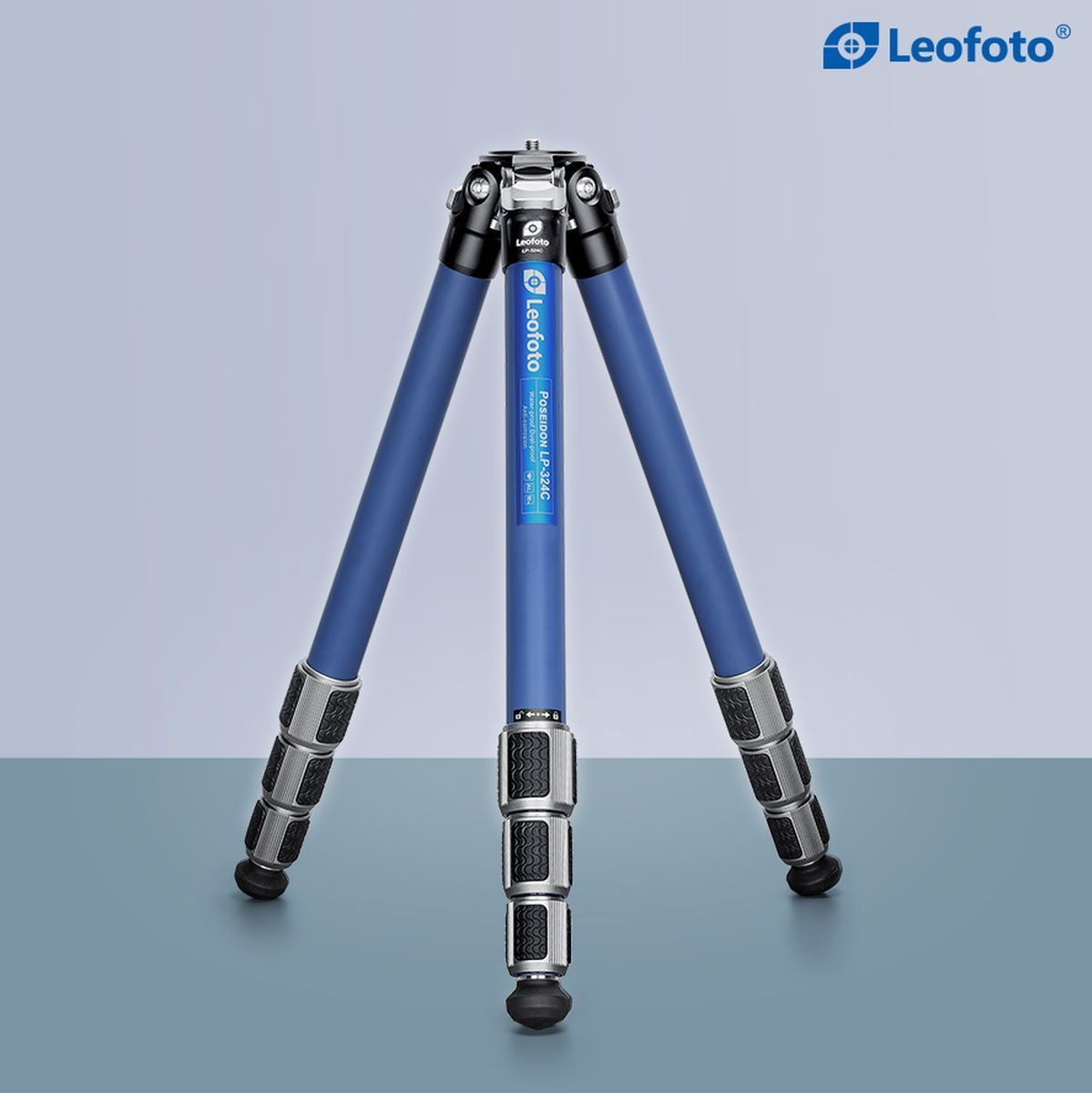 Leofoto LP-324C+LH-40 kit CNC Tripod Hard Anodize - Poseidon serie - Corrosiebestendig - Blauw