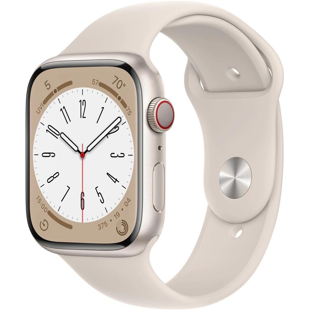 Apple Watch Series 8 - 45mm - Aluminio - luz de estrellas - GPS + Celular