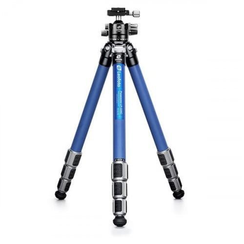 Leofoto Poseidon LP-324C+LH-40R - Carbon Statief - 15kg draagvermogen - Blauw