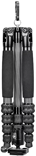 Sirui Traveller 5C - Carbon Statief - E-10 Balhoofd - Draagvermogen 4kg - Gewicht 0,85kg - Opgevouwen lengte 33cm