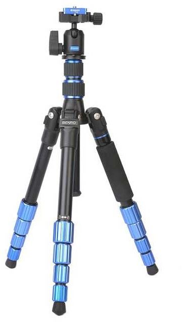 Benro FSL09AN00 - Reisstatief Set - Aluminium 4kg draaggewicht - Blauw