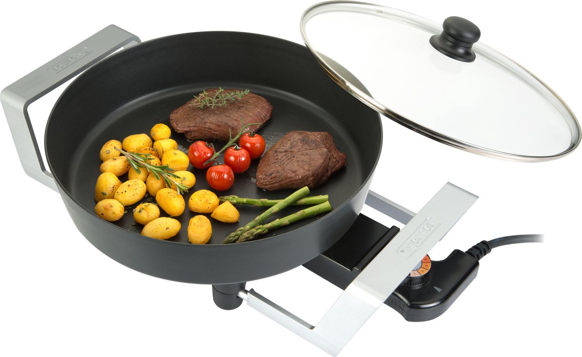 Bourgini - Sartén Magic Multi Deluxe 3 en 1 para Hornear, Asar y Guisar. 36cm de diámetro y capacidad para 6L