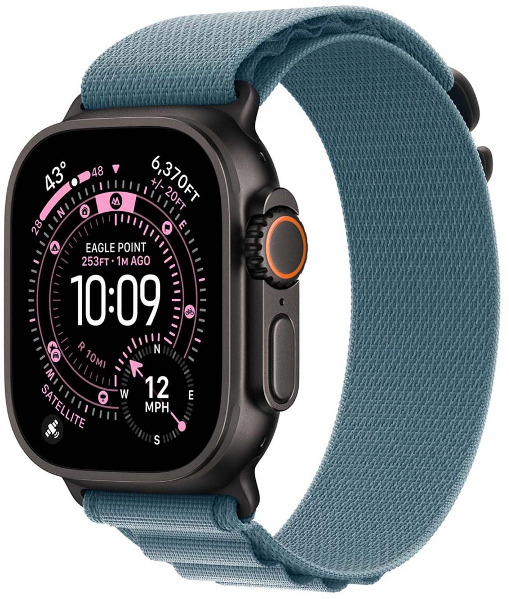 Apple MG9M4ZM/A smart wearable accessory Band Blue Titanium. Polyester