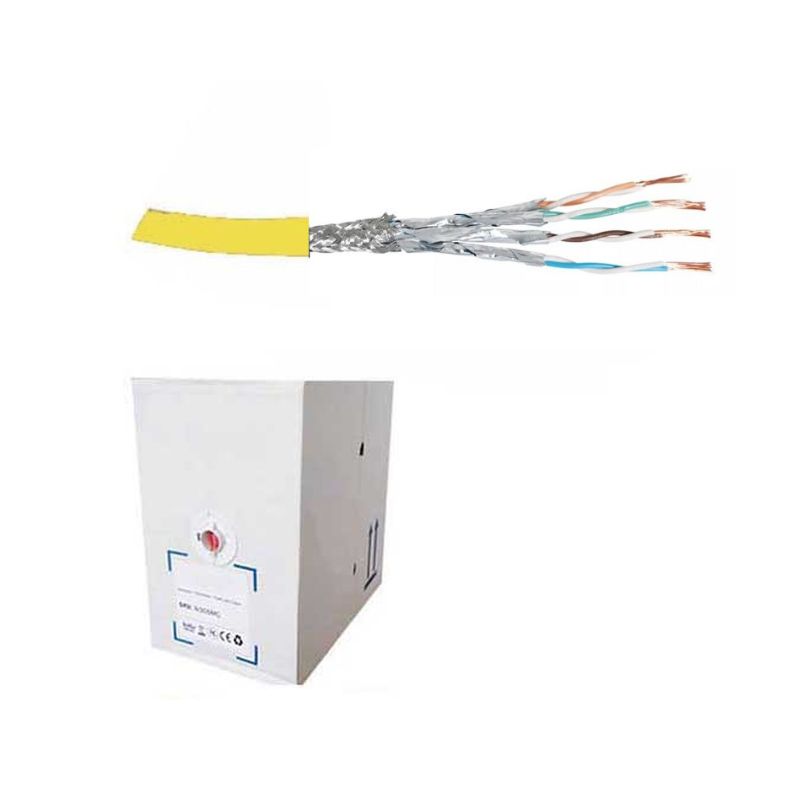 FDL CAT.6a S-FTP STRANDED PATCH CABLE LSZH (305M BOX) - YELLOW