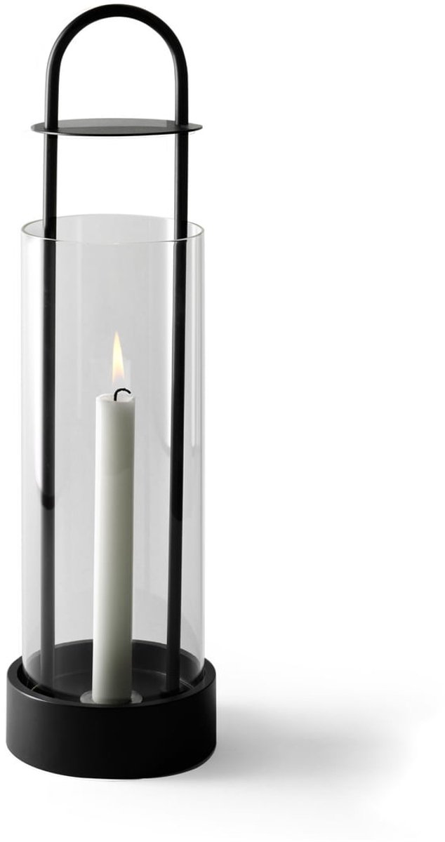 Design House Stockholm Farol para velas Lotus Hurricane negro