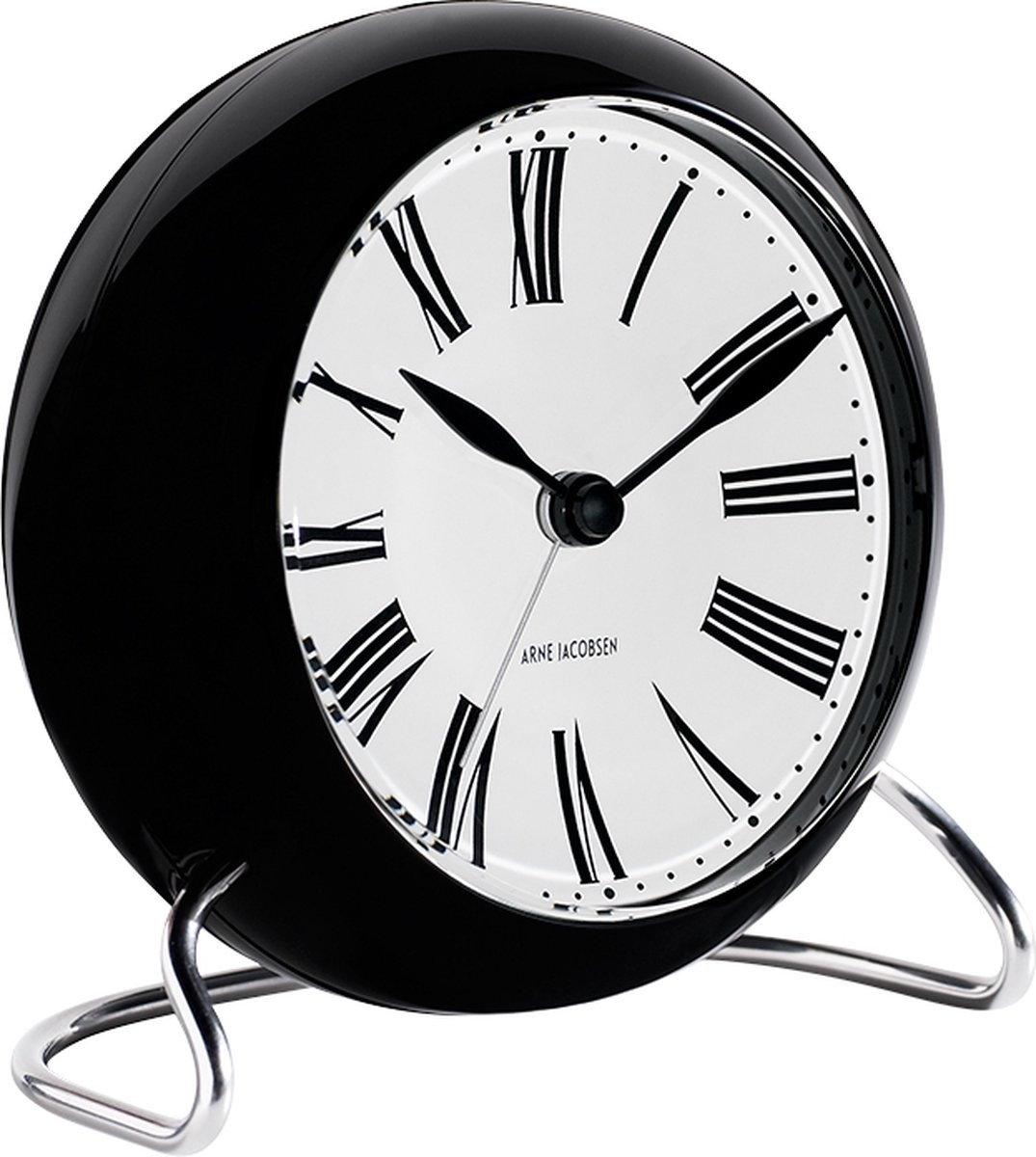 Arne Jacobsen Clocks Reloj de mesa AJ Roman negro