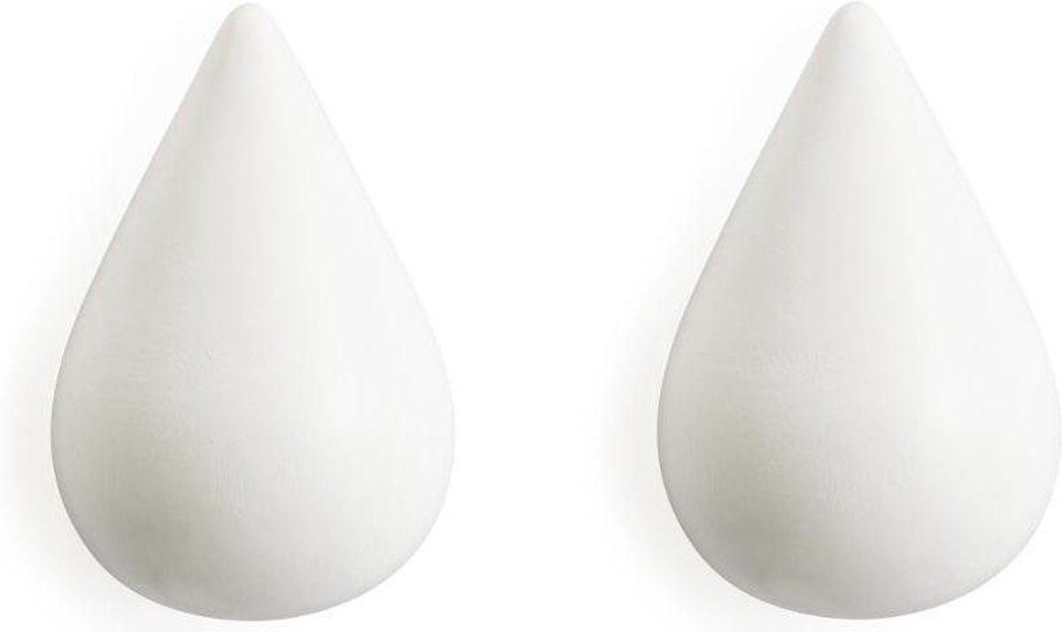 Normann Copenhagen 2 perchas Dropit pequeñas, blanco