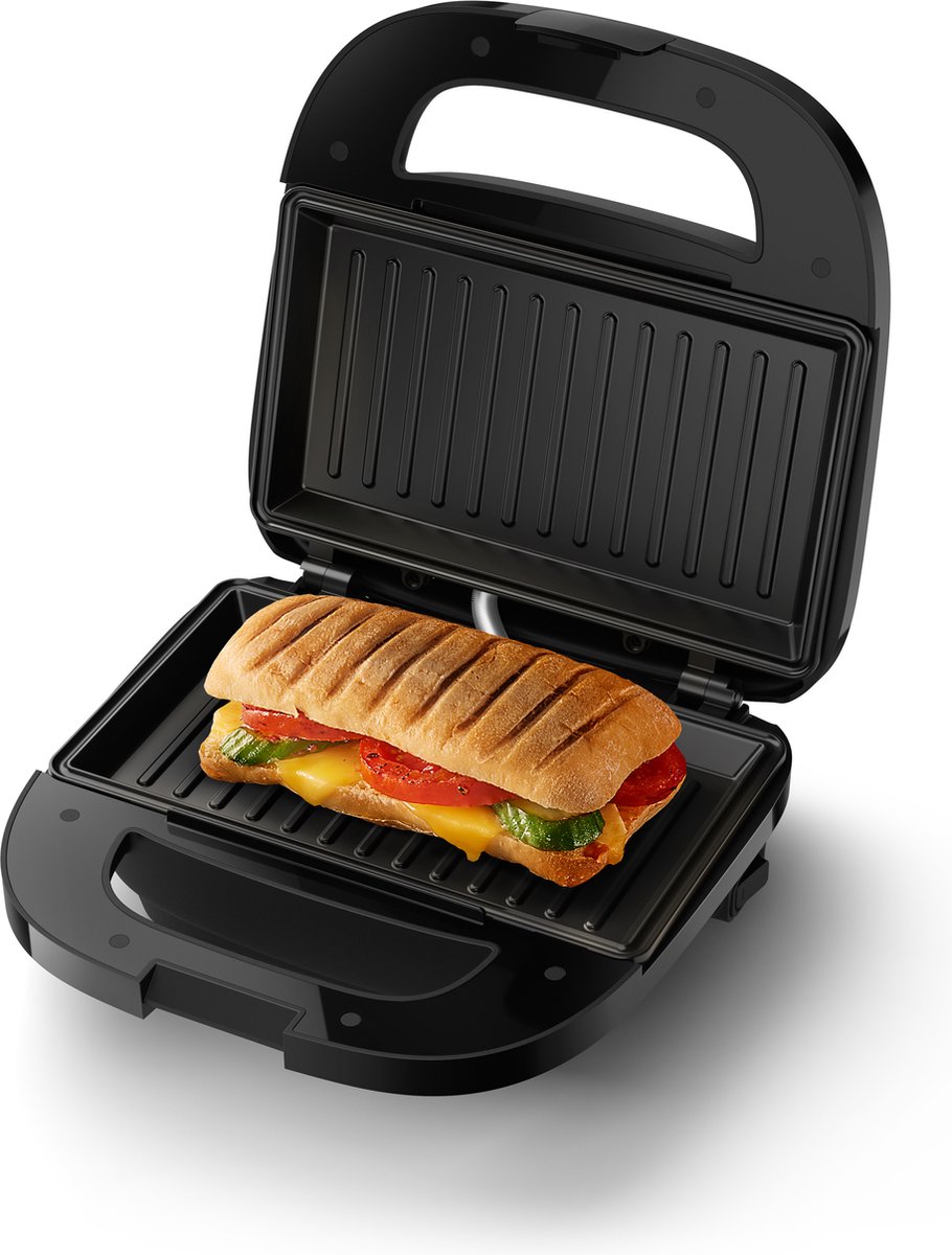 Appareil à panini Philips HD2330/90 série 3000 - 750 W, noir