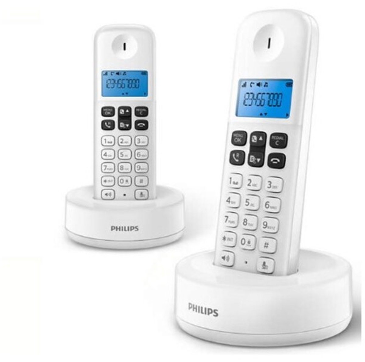 Philips D1612W/34 teléfono Teléfono DECT Identificador de llamadas Blanco