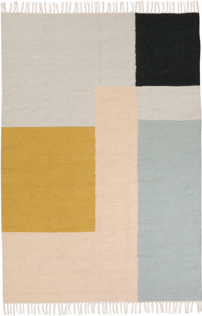 Ferm Living Alfombra Kelim, grande cuadrados