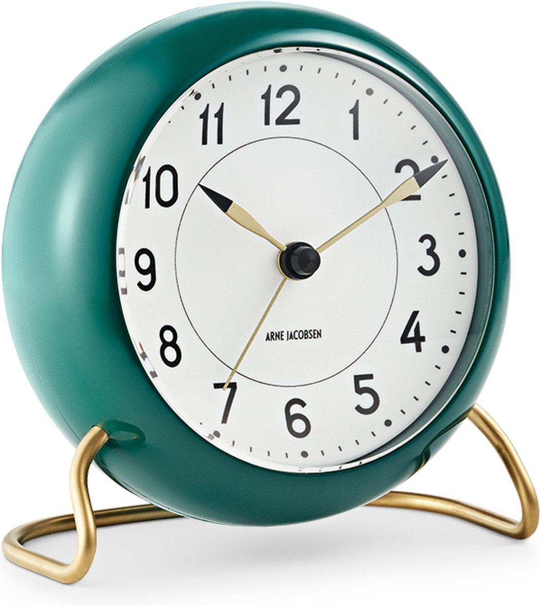 Arne Jacobsen Clocks Despertador AJ Station, verde verde
