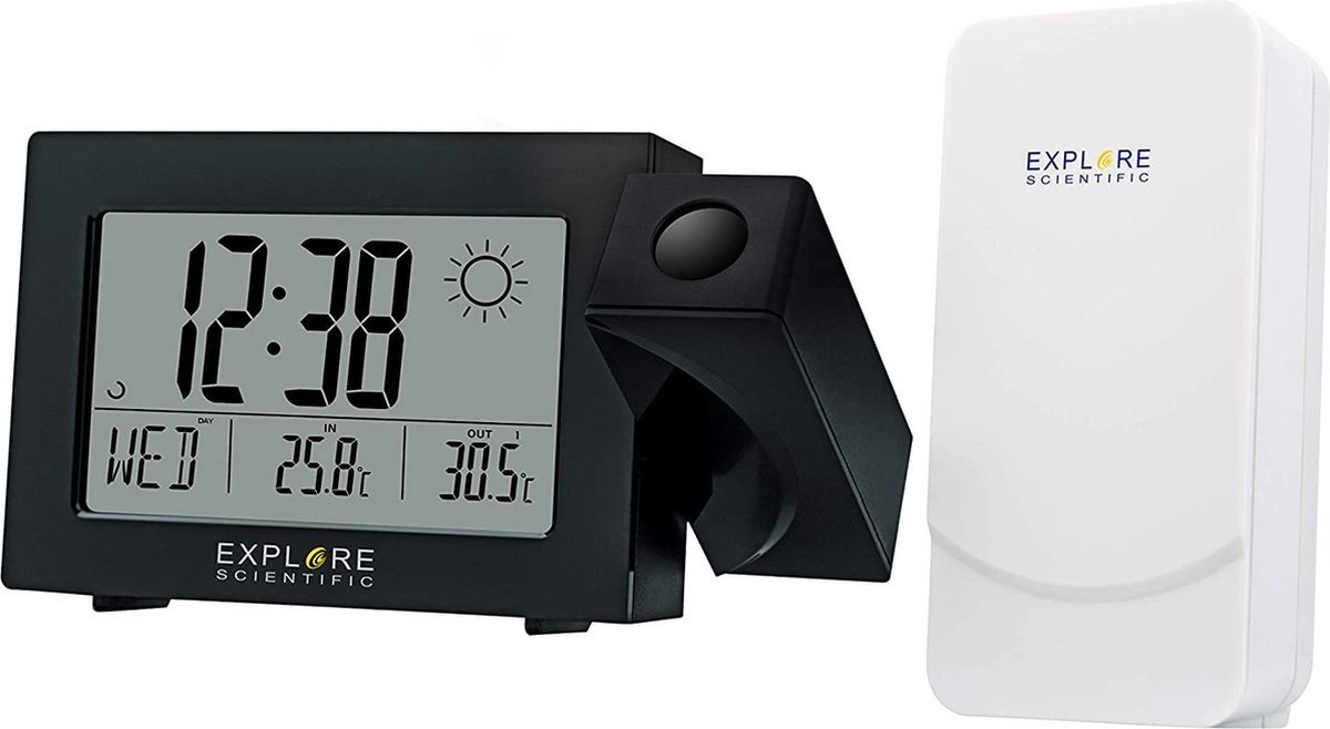 Explore Scientific RPW3008 Reloj despertador digital Negro