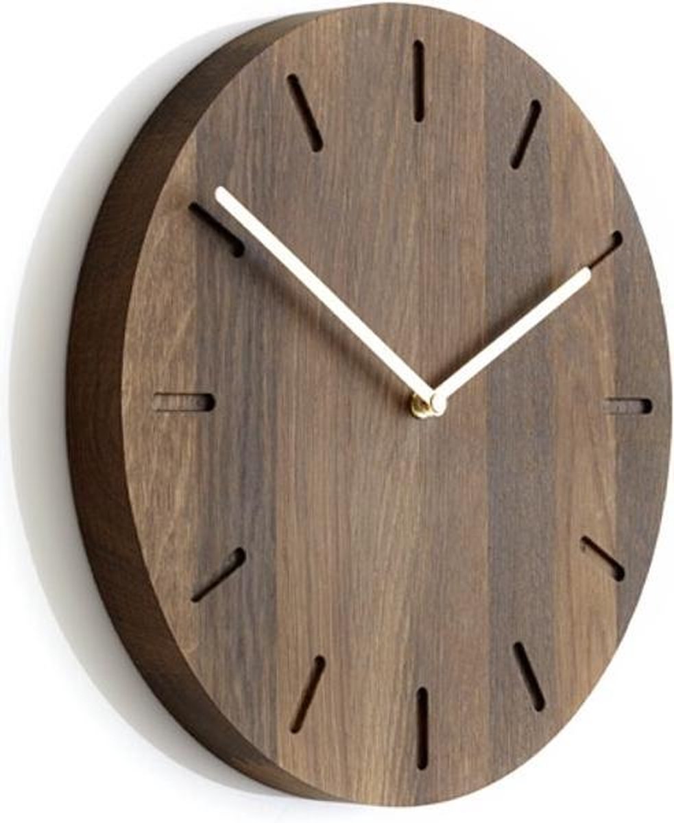 Applicata Orologio da parete rovere Watch:Out rovere fumé-ottone