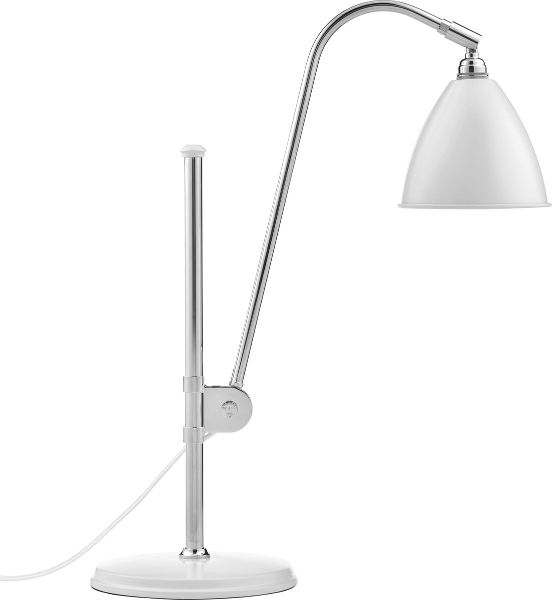 GUBI Lampada da tavolo Bestlite BL1 Bianco opaco-cromo