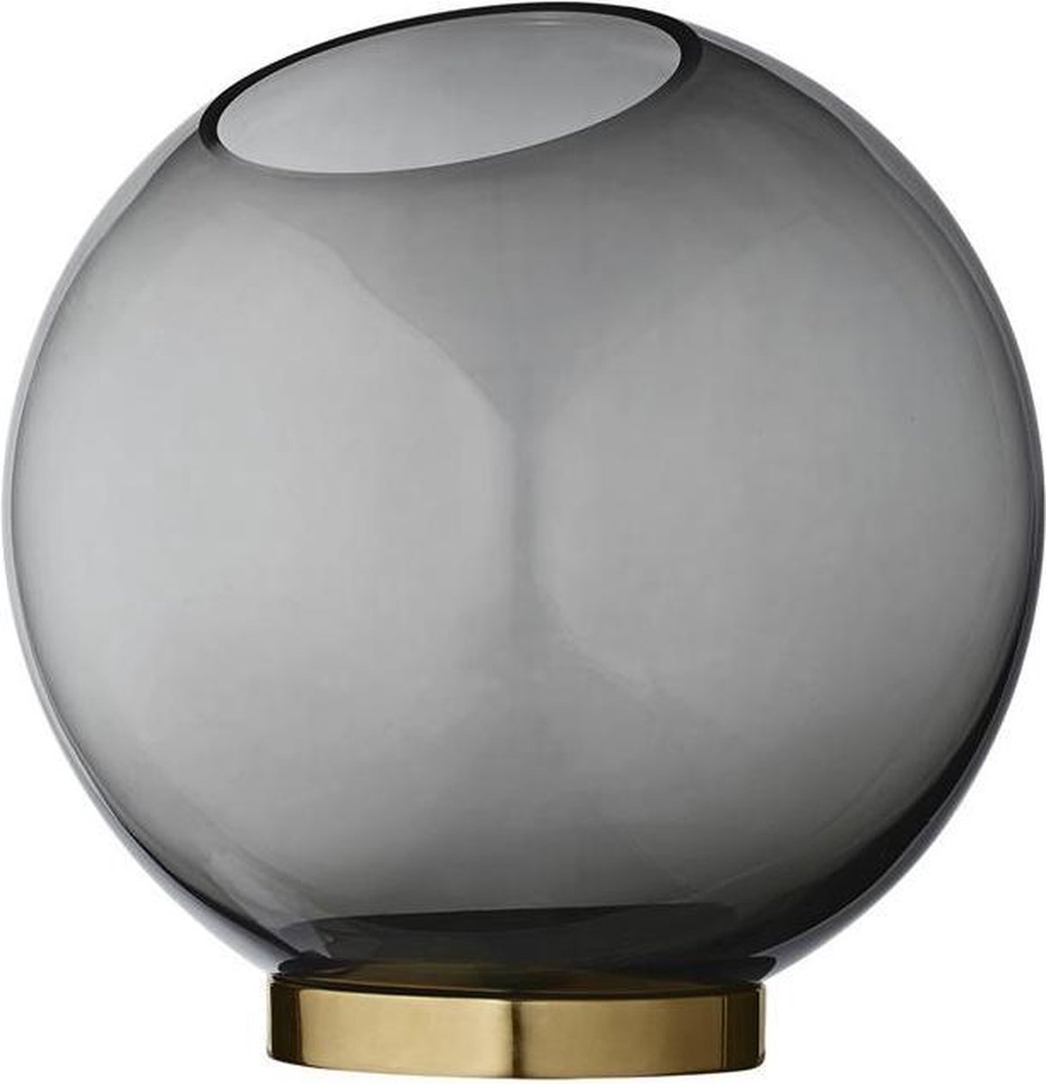 AYTM Florero Globe, grande negro-latón