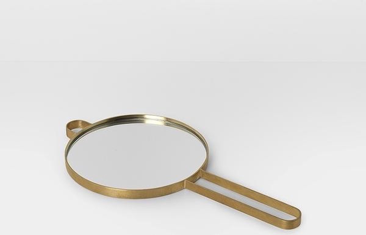 Ferm Living Espejo de mano Poise latón