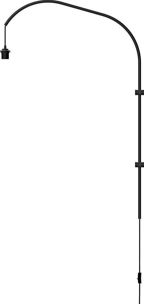 Umage Colgador de lámpara de pared Willow simple negro