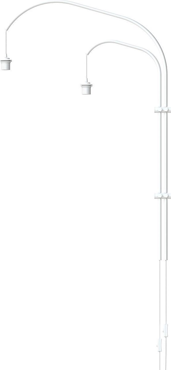 Umage Colgador de lámpara de pared Willow doble blanco