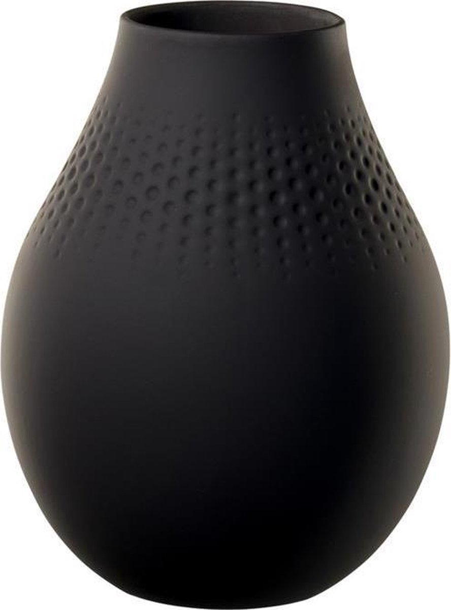 Villeroy & Boch Jarrón Collier Noir Perle mediano
