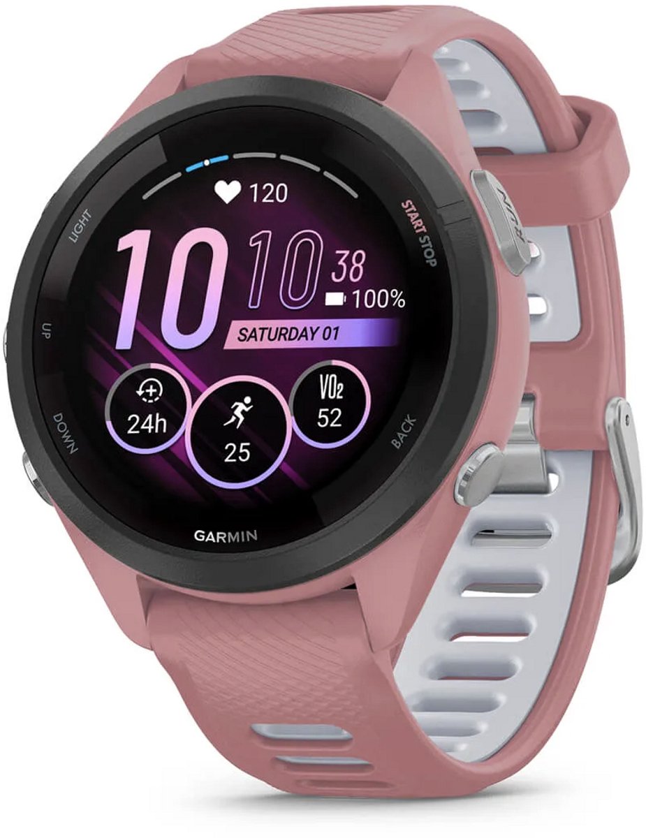 Smartwatch Garmin Forerunner 265S | Rosa/Blanco  | 1, 1" AMOLED | Bluetooth y WiFi | 15 días autonomía