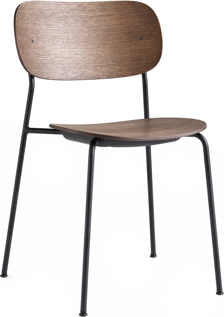 Audo Copenhagen Sedia da pranzo Co con gambe nere Rovere scuro macchiato