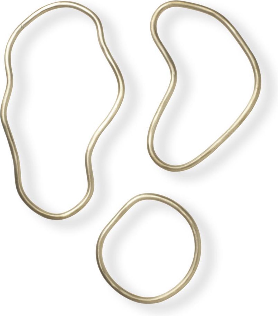 Ferm Living Sottopentola Pond 3 pezzi Ottone