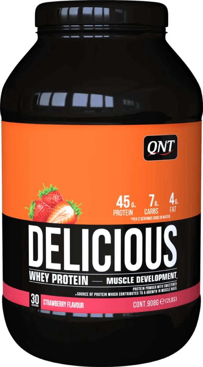 Nutrition protéinée poudre de protéines de lactosérum fraise QNT