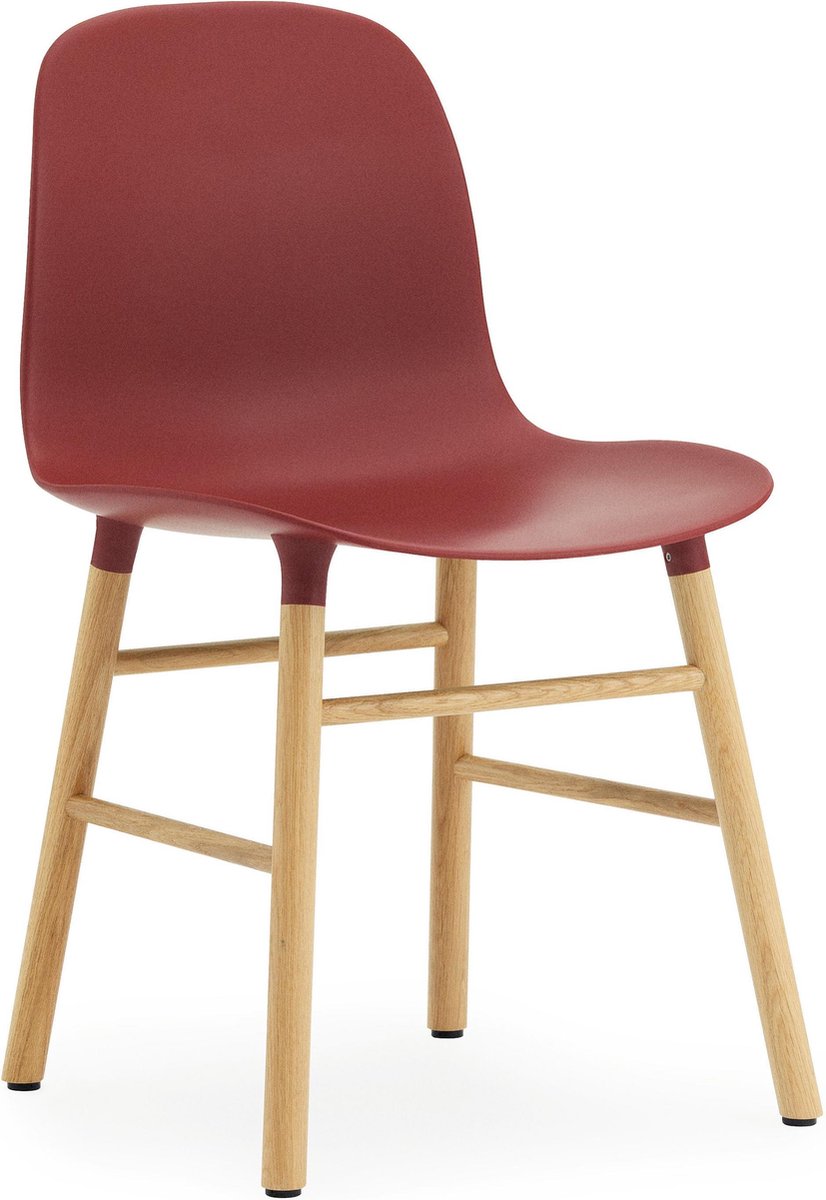 Normann Copenhagen Silla Form Red, patas de roble